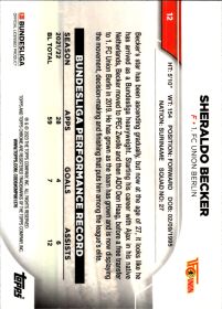 Sheraldo Becker - Topps Chrome Bundesliga Base Set 2022-23, Nr. 12