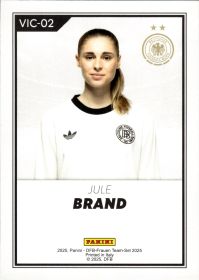 Jule Brand - Panini DFB-Frauen Team-Set VIC 2025, Nr. VIC-02 – Insert