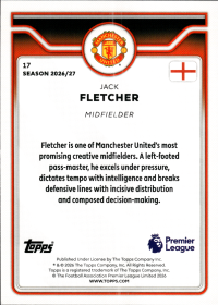 Jack Fletcher - Topps Flagship Premier League Future Stars 2026-27, Nr. 17
