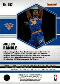 Julius Randle - Panini Mosaic Base Set 2020-21, Nr. 152