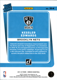 Kessler Edwards - Panini Donruss Rated Rookie 2021-22, Nr. 204 – Bronze