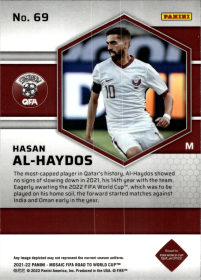 Hasan Al-Haydos - Panini Mosaic FIFA Road to World Cup Base Set 2021-22, Nr. 69 – Rookie Card