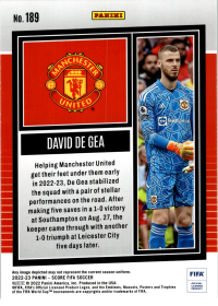 David de Gea - Panini Score FIFA Base Set 2022-23, Nr. 189