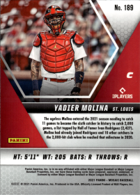 Yadier Molina - Panini Mosaic Base Set 2021, Nr. 189