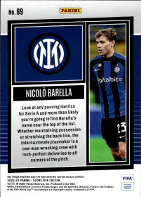 Nicolò Barella - Panini Score FIFA Base Set 2022-23, Nr. 69