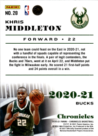 Khris Middleton - Panini Chronicles Base Set 2020-21, Nr. 28