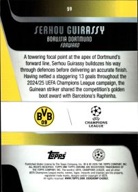 Serhou Guirassy - Topps Chrome UEFA Club Competitions Base Set 2025-26, Nr. 59