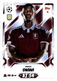 Amadou Onana - Topps Match Attax UEFA Club Competitions Base Set 2026-27, Nr. 70