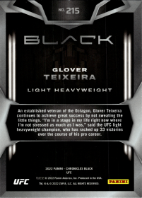 Glover Teixeira - Panini Chronicles UFC Black 2022, Nr. 215
