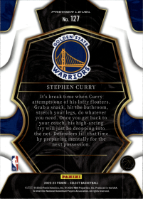 Stephen Curry - Panini Select Premier Level 2022-23, Nr. 127