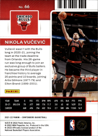 Nikola Vučević - Panini Contenders Season Ticket 2021-22, Nr. 66
