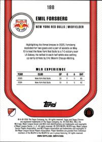 Emil Forsberg - Topps Chrome MLS Base Set 2026, Nr. 188 – RayWave Refractor
