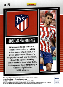 José María Giménez - Panini Score FIFA Base Set 2022-23, Nr. 24