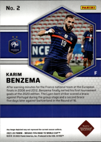 Karim Benzema - Panini Mosaic FIFA Road to World Cup Base Set 2021-22, Nr. 2