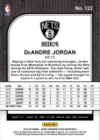 DeAndre Jordan - Panini Hoops Premium Stock Base Set 2019-20, Nr. 122