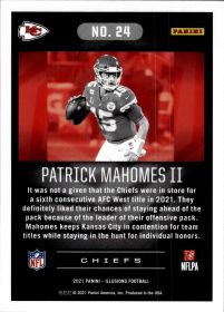 Patrick Mahomes II - Panini Illusions Base Set 2021, Nr. 24