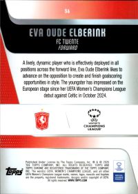Eva Oude Elberink - Topps Chrome UEFA Women's Champions League Base Set 2025-26, Nr. 56 – Rookie Card