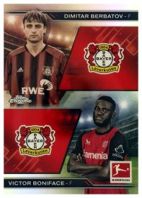 Dimitar Berbatov / Victor Boniface - Topps Chrome Bundesliga History is Now Dual 2024-25, Nr. HIN-2 – Insert