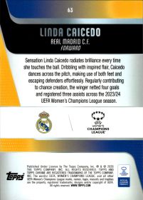 Linda Caicedo - Topps Chrome UEFA Women's Champions League Base Set 2025-26, Nr. 63