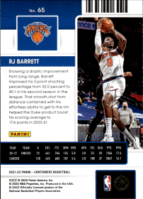RJ Barrett - Panini Contenders Season Ticket 2021-22, Nr. 65