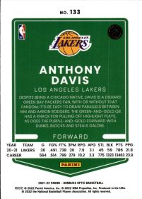 Anthony Davis - Panini Donruss Optic Base Set 2021-22, Nr. 133