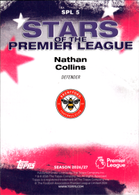 Nathan Collins - Topps Flagship Premier League Stars of the Premier League 2026-27, Nr. SPL 5 – Insert