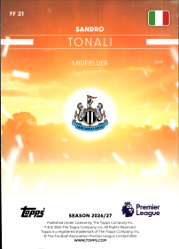 Sandro Tonali - Topps Flagship Premier League Flying the Flag 2026-27, Nr. FF 21 – Insert