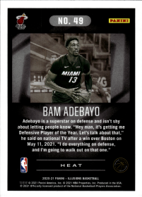 Bam Adebayo - Panini Illusions Base Set 2020-21, Nr. 49