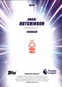 Omari Hutchinson - Topps Flagship Premier League Nitro Boost 2026-27, Nr. NB 20 – Insert