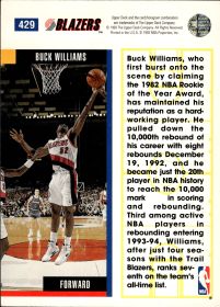 Buck Williams - Upper Deck Executive Board 1993-94, Nr. 429