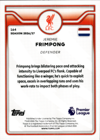 Jeremie Frimpong - Topps Flagship Premier League Base Set 2026-27, Nr. 164