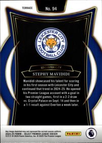 Stephy Mavididi - Panini Select Premier League Terrace 2024-25, Nr. 94 – Rookie Card