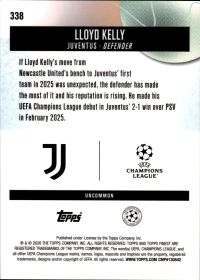 Lloyd Kelly - Topps Finest UEFA Club Competitions Base Set 2025-26, Nr. 338