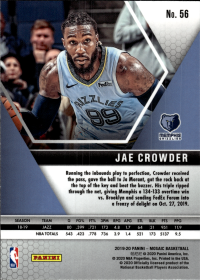 Jae Crowder - Panini Mosaic Base Set 2019-20, Nr. 56