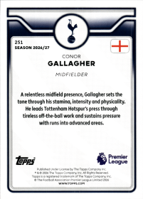 Conor Gallagher - Topps Flagship Premier League Base Set 2026-27, Nr. 251