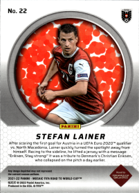 Stefan Lainer - Panini Mosaic FIFA Road to World Cup International Men of Mastery 2021-22, Nr. 22 – Insert