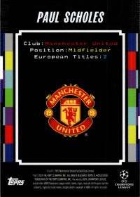 Paul Scholes - Topps Decades UEFA Club Competitions Mercurial Talents 2024-25