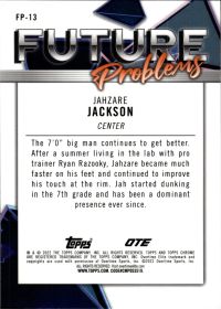 Jahzare Jackson - Topps Chrome OTE Future Problems 2022, Nr. FP-13