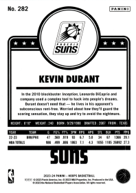 Kevin Durant - Panini Hoops Base Set 2023-24, Nr. 282