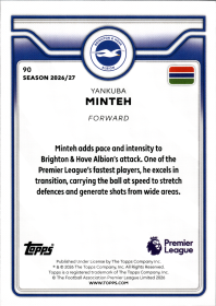 Yankuba Minteh - Topps Flagship Premier League Base Set 2026-27, Nr. 90