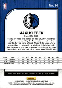 Maxi Kleber - Panini Hoops Premium Stock Base Set 2019-20, Nr. 94