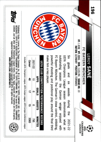 Leroy Sané - Topps Chrome UEFA Club Competitions Base Set 2022-23, Nr. 196