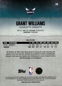 Grant Williams - Topps Signature Class Base Set 2025-26, Nr. 39