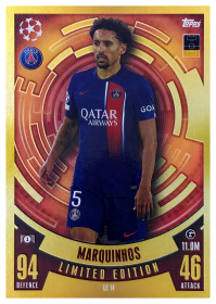 Marquinhos - Topps Match Attax UEFA Club Competitions Limited Edition 2023-24, Nr. LE 14