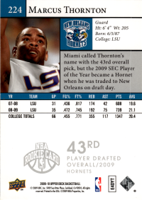 Marcus Thornton - Upper Deck 2009-10, Nr. 224
