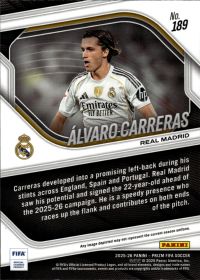 Álvaro Carreras - Panini Prizm FIFA Base Set 2025-26, Nr. 189