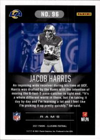 Jacob Harris - Panini Illusions Base Set 2021, Nr. 96 – Rookie Card, Trophy Collection Emerald