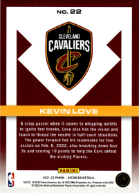 Kevin Love - Panini Recon Base Set 2021-22, Nr. 22
