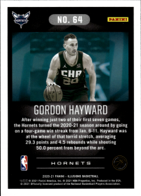 Gordon Hayward - Panini Illusions Base Set 2020-21, Nr. 64