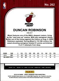 Duncan Robinson - Panini Hoops Premium Stock Base Set 2019-20, Nr. 262